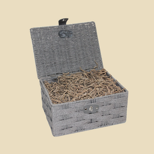 Grey rope hamper